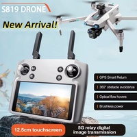 S819 PRO Professional Drone with Touch Screen FPV Drone 2.7K Aerial Camera with Dual Cameras 3-Axis Gimbal Quadcopter GPS Dron