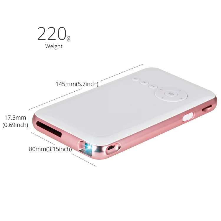 جهاز عرض صغير عالي الدقة محمول يعمل بنظام أندرويد 9 للمسرح المنزلي DLP Proyector Pocket عالي التجويف أجهزة عرض ذكية لاسلكية