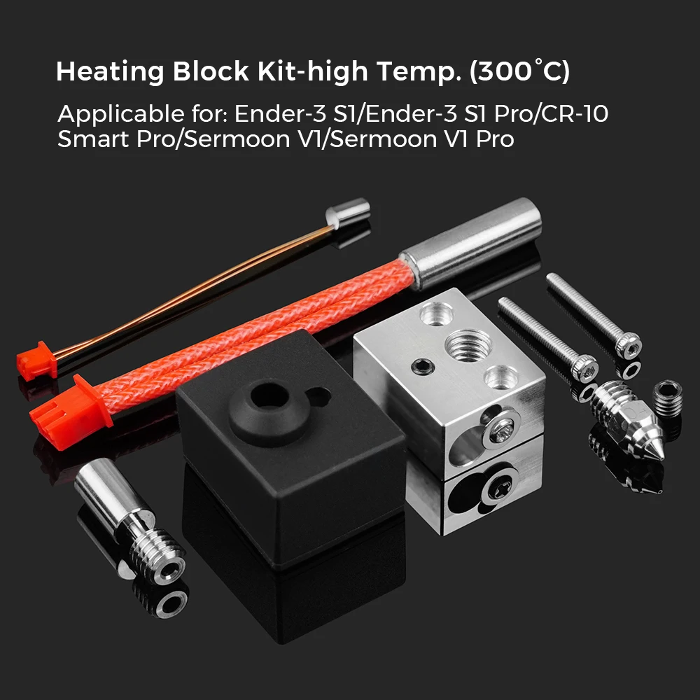 300℃ Bimetal Heat Break Throat Hotend Kit 24V 40W Extruder Kit 1.75mm Stainless Steel for Ender 3 S1 S1 Pro Hotend 3D Printer 3D