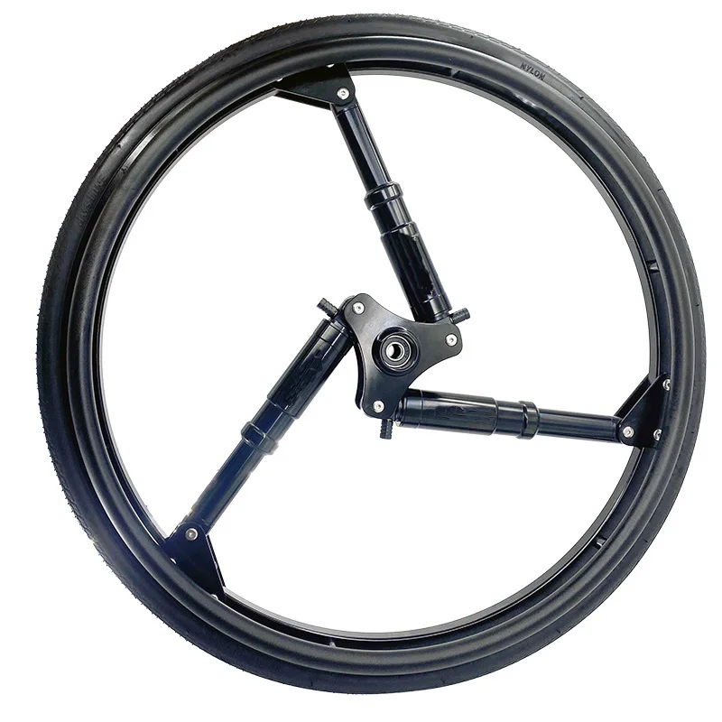 A Pair of 24x1.0inch Sports Wheelchair Rear Wheel Accessories, Damping Wheels Made of Aluminum Alloy, Adjustable Air Pressure, Quick-Release Installation, 12/12.7mm Bearing Diameter, One Each for Left and Right (a Pair
