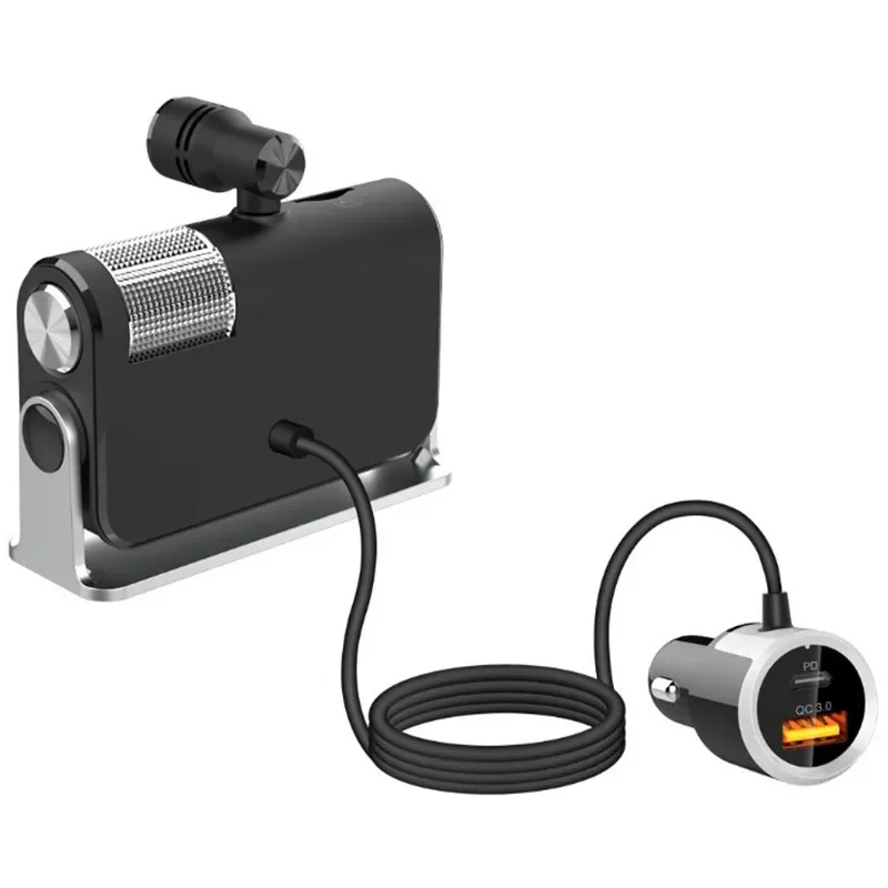 โทรศัพท์มือถือไร้สายเครื่องเล่นเพลงนําทางวิทยุรถยนต์ลําโพงเครื่องส่งสัญญาณบลูทูธไฟแช็ก TF Card MP3 ผู้เล่น