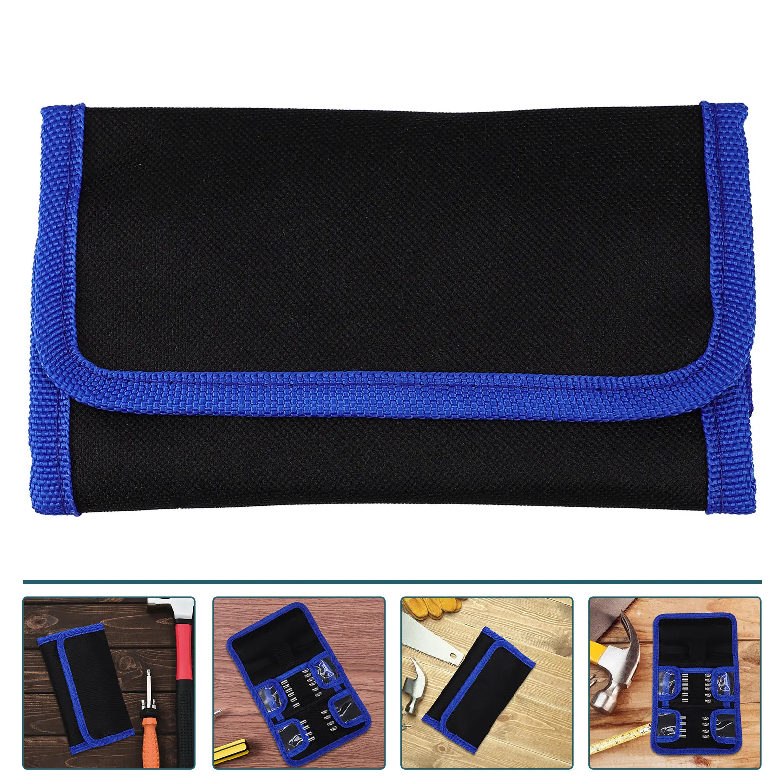 Canvas Cloth Tool Pouch Driver Bit Storage Bag Small Portable Organizer for Screw Bits Craftsmen DIY Use Tool Pouch