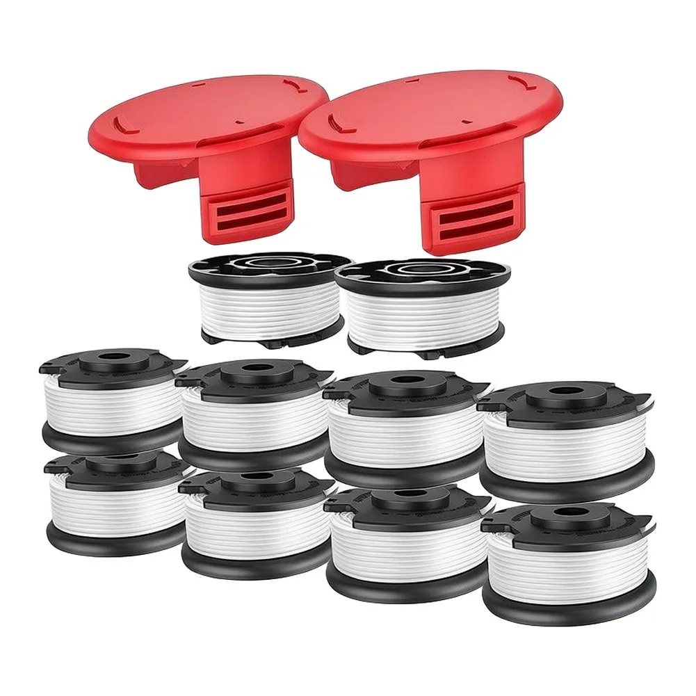 10 Pack Replacement Spools for GE 1828 Li Trimmer 4.9 Meter Nylon Line 1.6mm Diameter ABS Housing Quick Install
