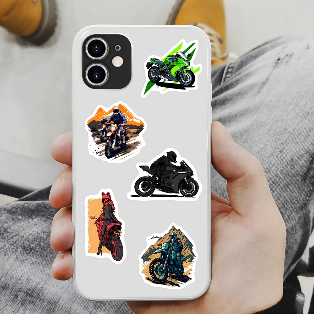 Motorcycle Bikes Racing Stickers Helmets Drivers DIY Toy Waterproof Decal for Laptops Phones Scrapbooking Luggage Decorative