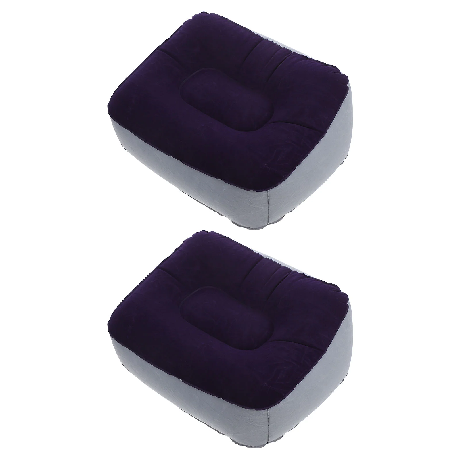 Almohadilla inflable para reposapiés, cojín, hamaca para acampar, taburete de escritorio, coche para niños, 2 uds.