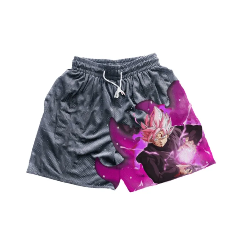 Pantalones cortos de Anime de Dragon Ball para hombre y mujer, Shorts deportivos informales con estampados, transpirables para playa, verano,