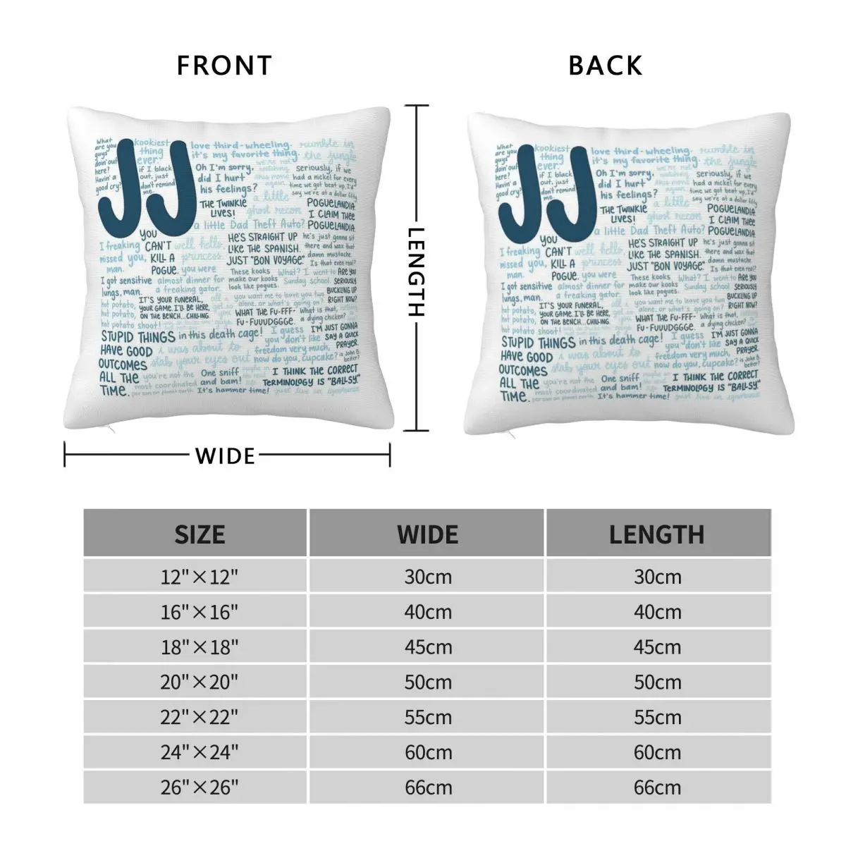 JJ Maybank S2 Quotes Square Pillowcase Polyester Linen Velvet Printed Zip Decorative Throw Pillow Case Sofa Cushion Cover