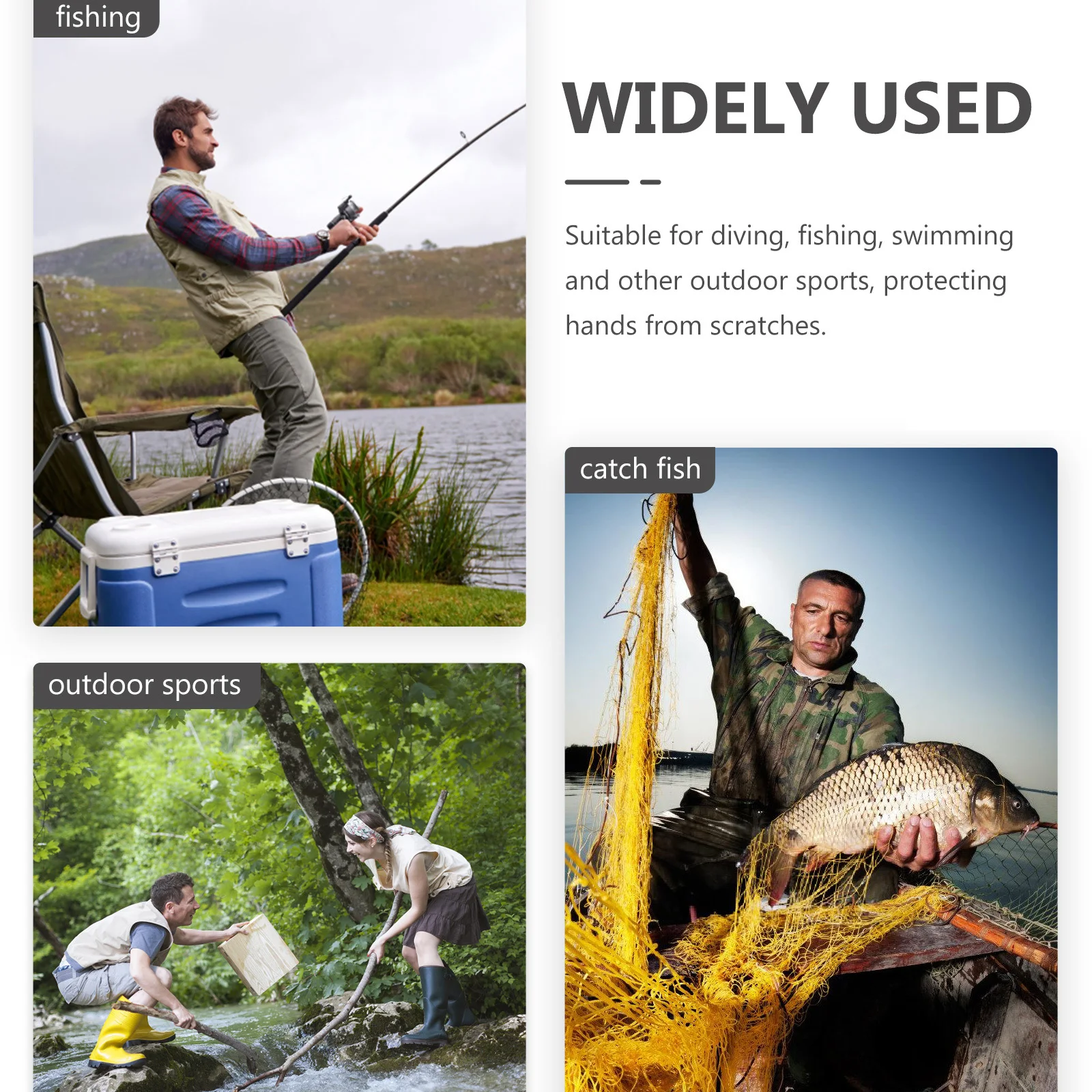 

1Pair Anti-Fishbone Non-Slip Rubber Gloves Warm Cotton Inner Portable Lightweight Indoor Outdoor Fishing Hunting