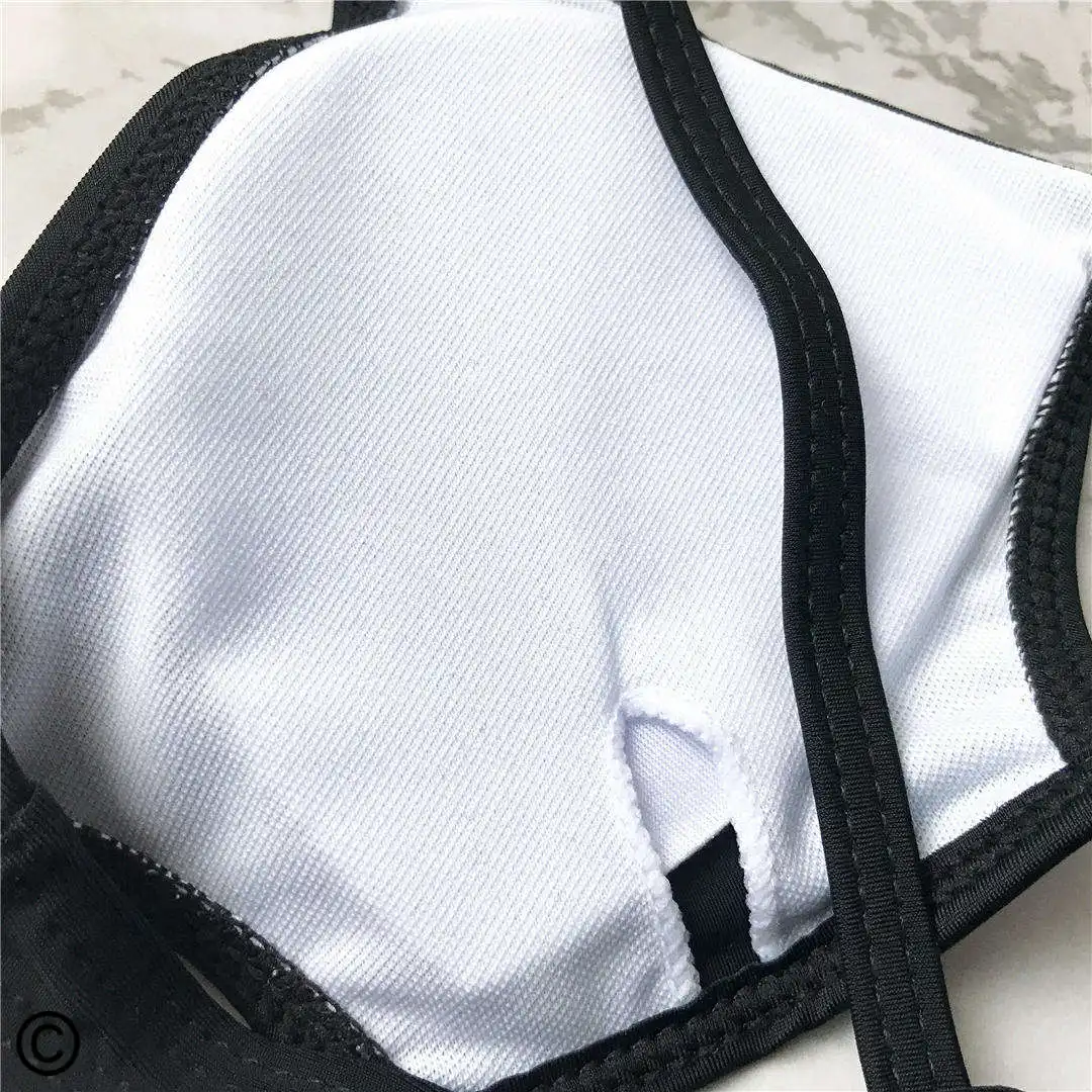 Damen-Bademode, roter, aufreizender, ausgeschnittener, brasilianischer Bikini, zweiteiliger Bikini-Set, gepolsterter Badeanzug, Badebekleidung, Damen-Bikini V702. – Detail 18
