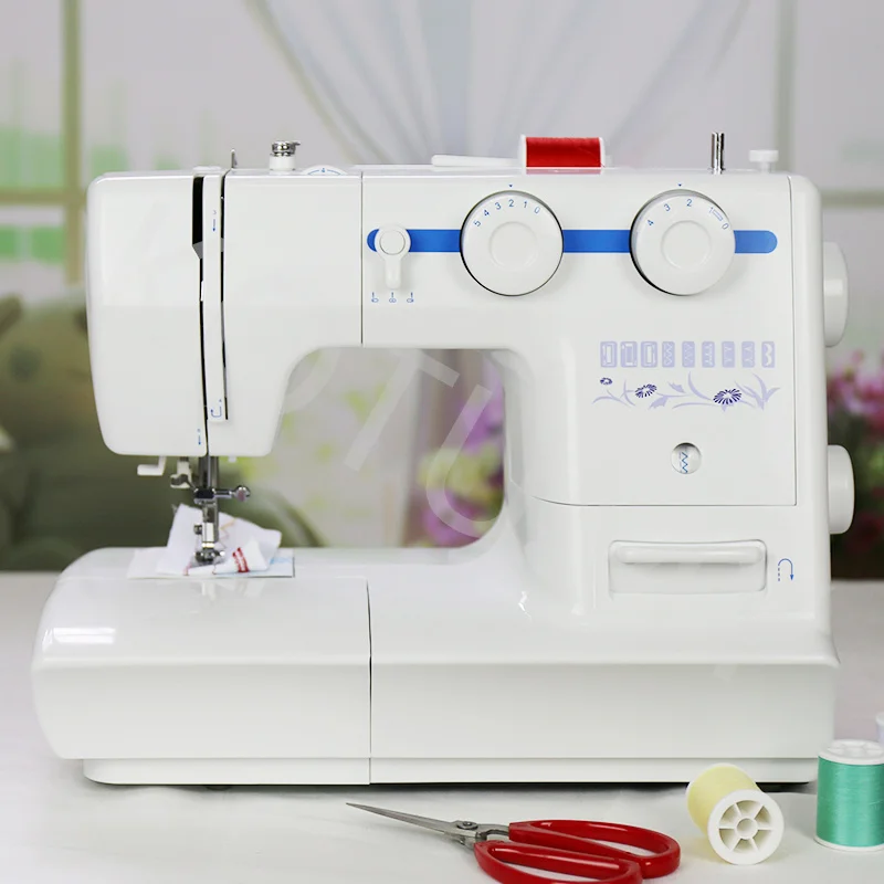 220V Heavy Duty Sewing Machine, 8 Built-in Stitches, Metal Frame, Twin Needle, Multifunctional Household Sewing Tools 60W