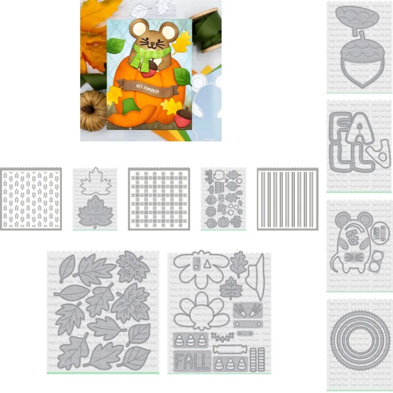 Acorn Shaker Fall Mouse Stencil And Dies New Arrival 2026 Scrapbook Diary Decoration Stencil Embossing Template DIY Greeting