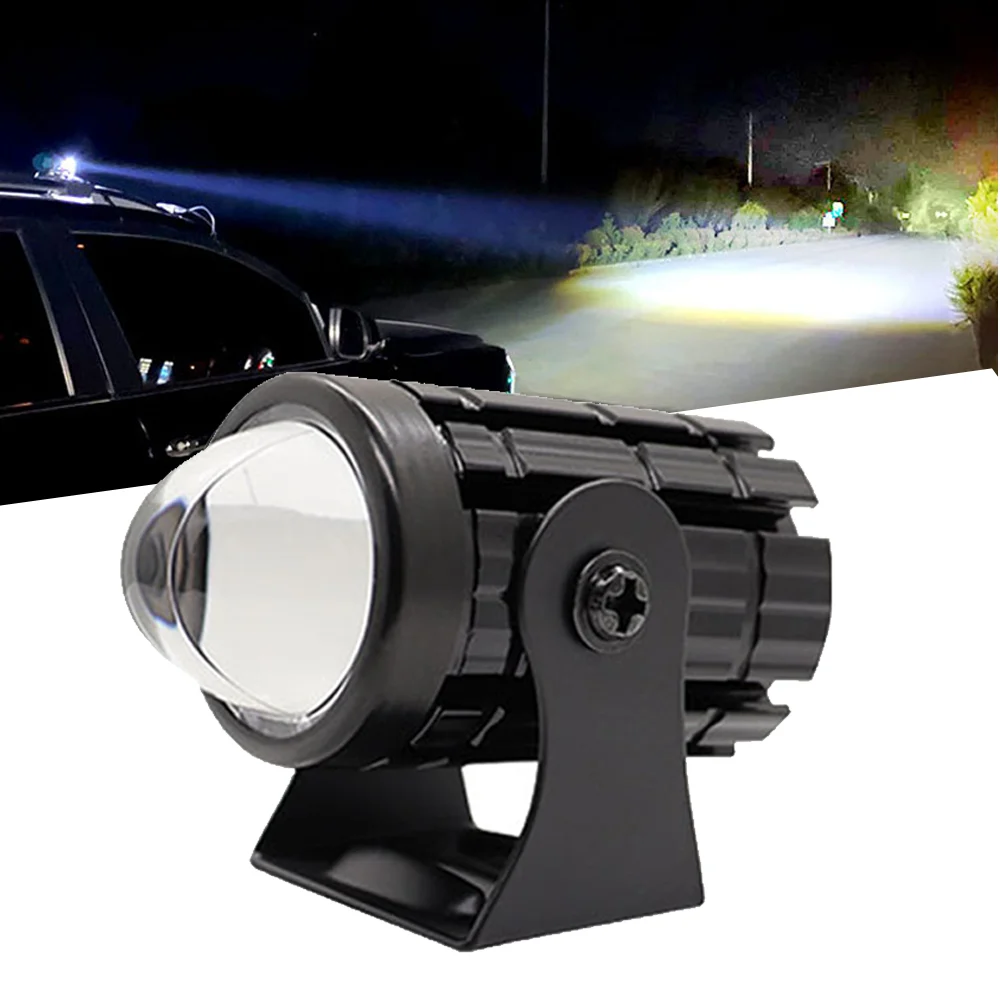 20W Car Motorcycle LED HeadLight Dual Color Spotlights Work Spot Lamp Truck SUV Driving Fog Lamp Headlamp Accessorie 12V 24V