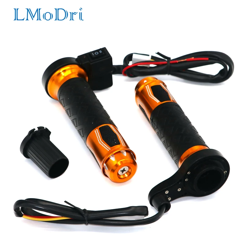 LMoDri Motorcycle Hot Grip Motorbike ATV Scooter Electric Heated Grips 22mm 7/8