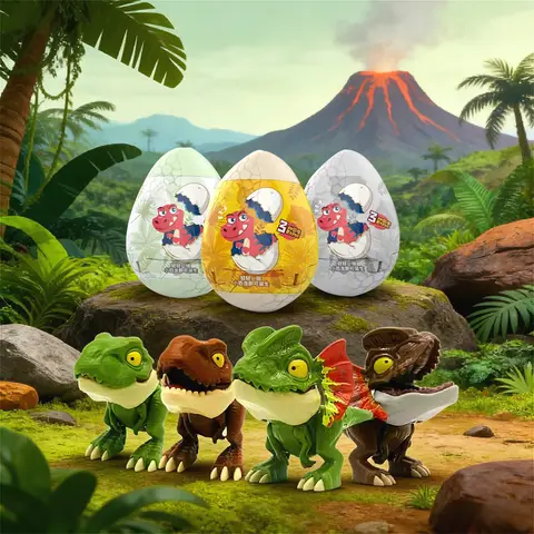 Jurassic Transforming Dinosaur Egg Model Toys for Kids Finger Biting Tyrannosaurus Movable Joints Dinosaur Toy for Boy Gift