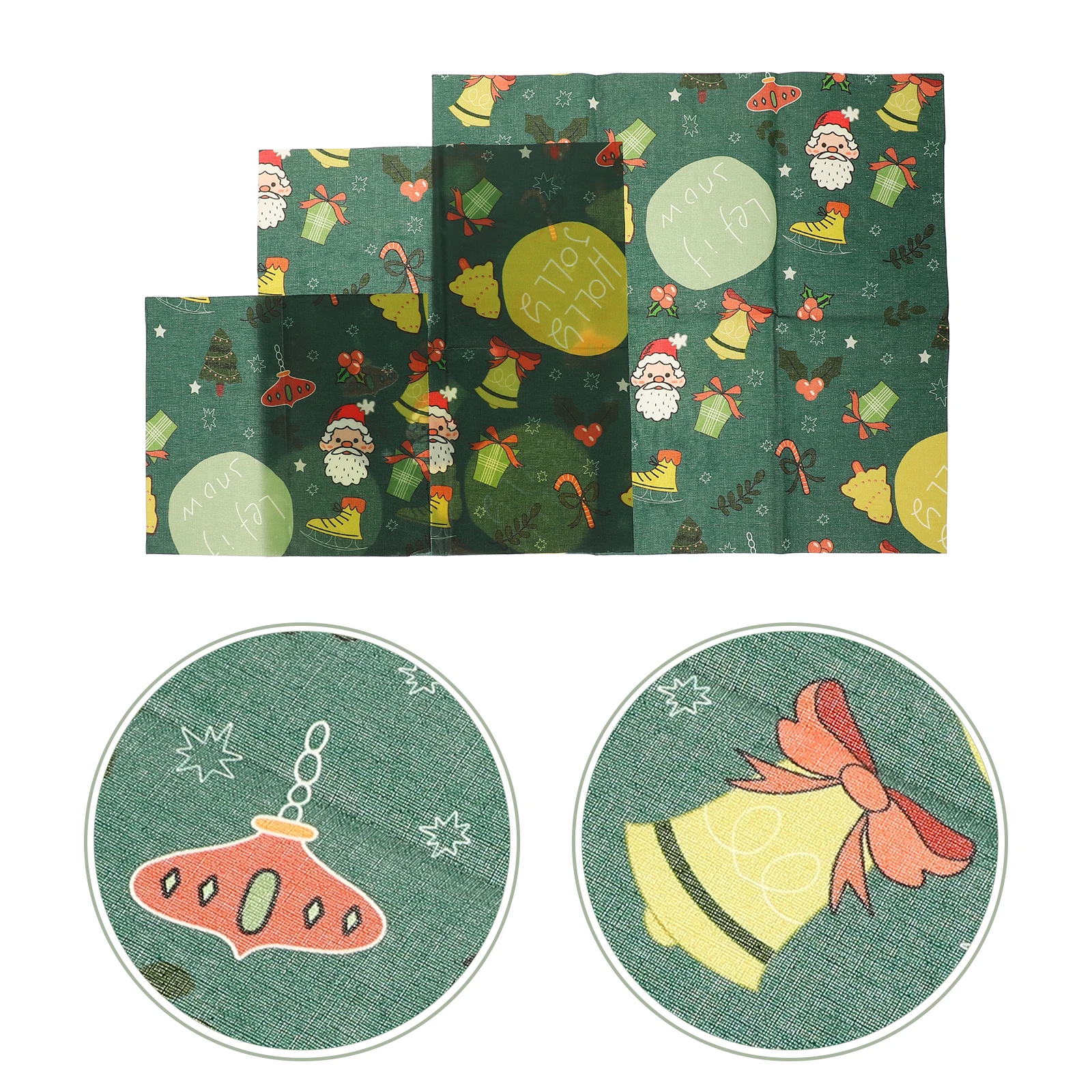 

3 Pcs Wrap Fresh Preservation Cloth Food Reusable Wraps Sandwich Biodegradable Beeswax