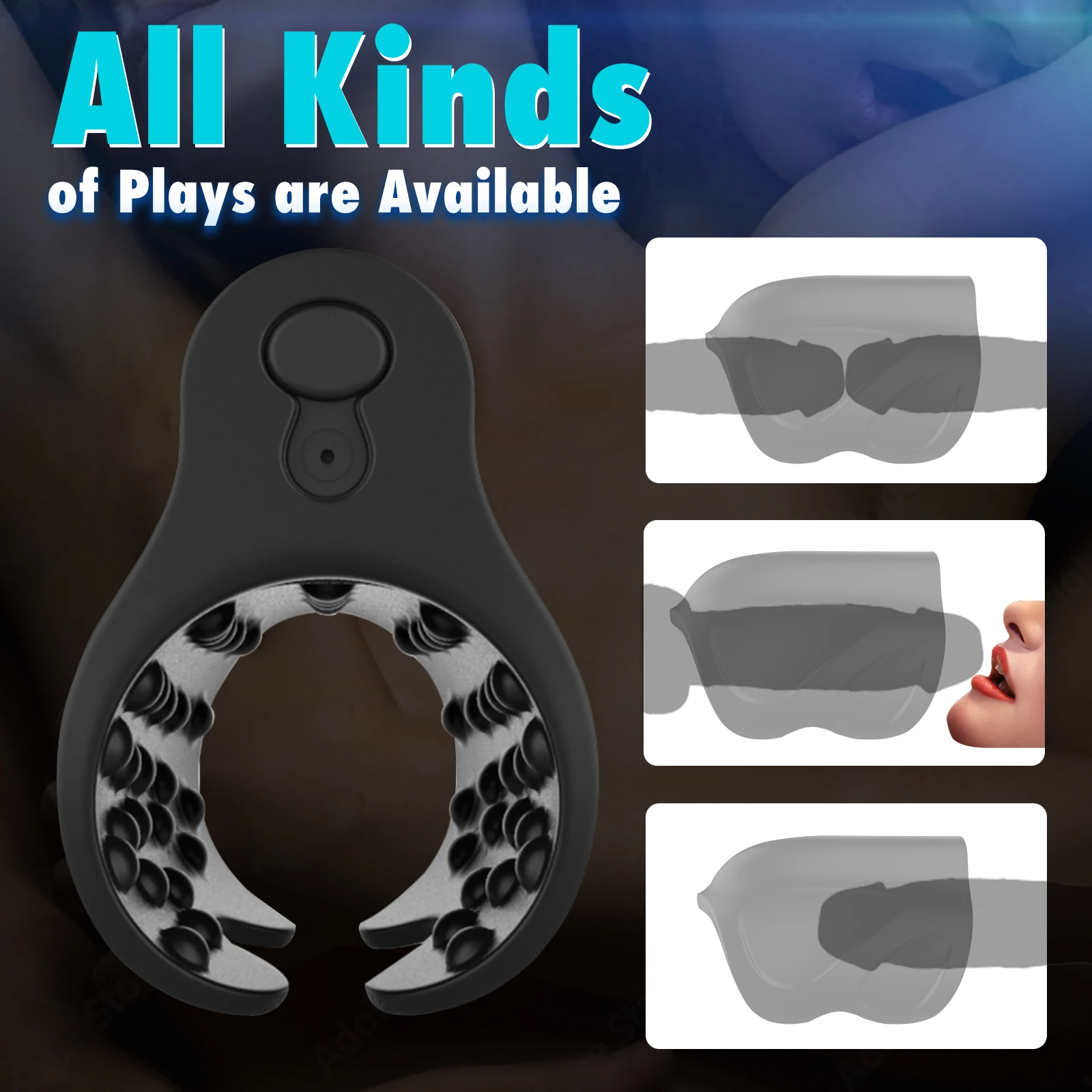 Yoaiv Penis Training Vibrator Male Masturbator Stimulator Massager Sex Toys Pulse Trainer Reduce Sensitivity Lock Ring For Men