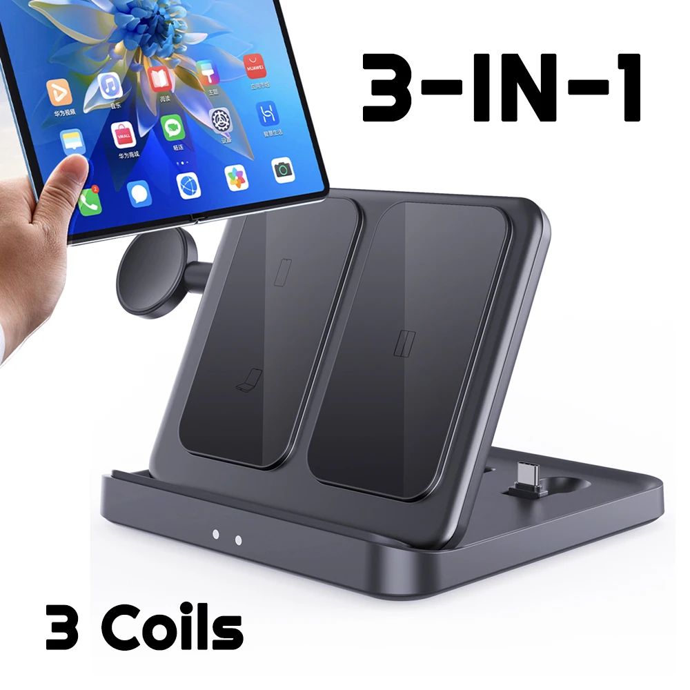 For Samsung Galaxy Z Fold 5 4 3 S23 Ultra S22 Note 20  Galaxy Watch 6 5 4 Buds Wireless Charger Holder Desk Stand Fast Charging