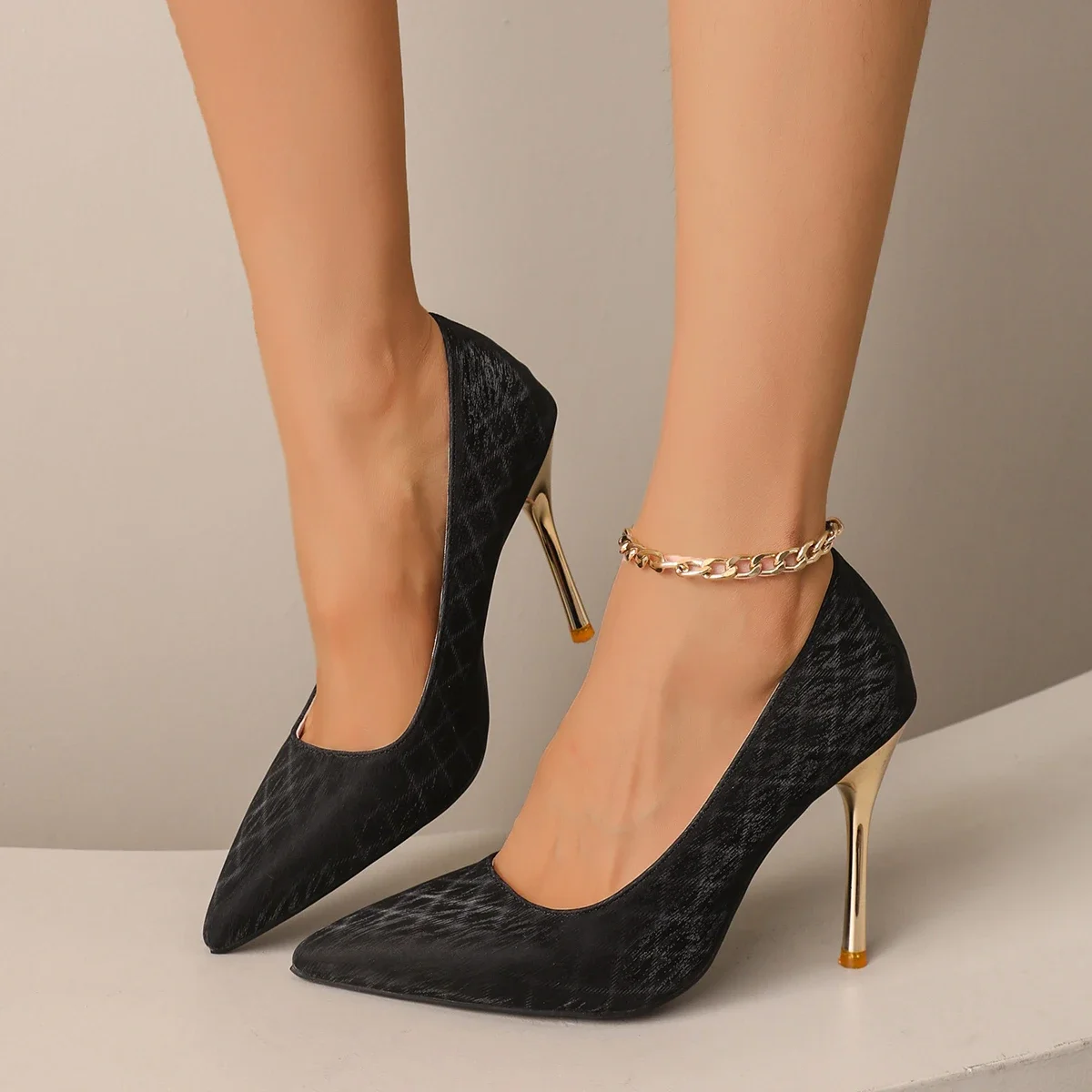 2025 Women Sexy High Heels Shoes Mouth Elegant Sexy Pumps Women Comfortable Pointed Toe Trend Solid Color Shallow Shoes Women