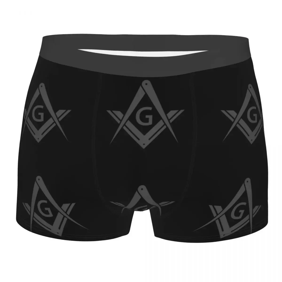 Freemason Logo Boxer Shorts For Men 3D Print Masonic Mason Freemasonry Underwear Panties Briefs Stretch Underpants