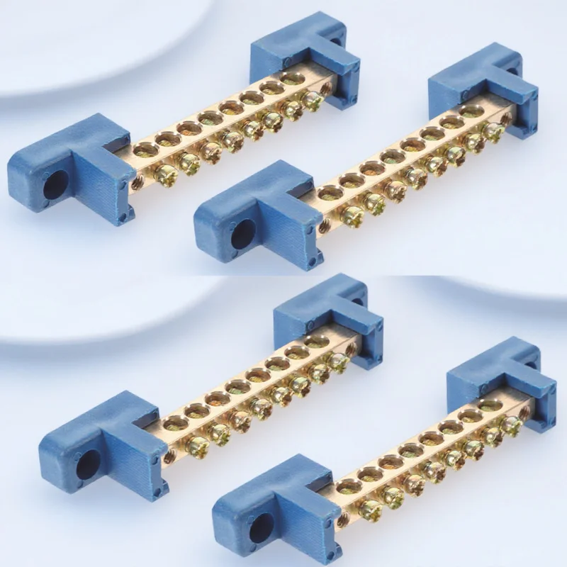 

4Pcs Copper Terminal -Hole Power Distribution Bus Bar for Car Boat Trailer Electrical Equipment Factory Use