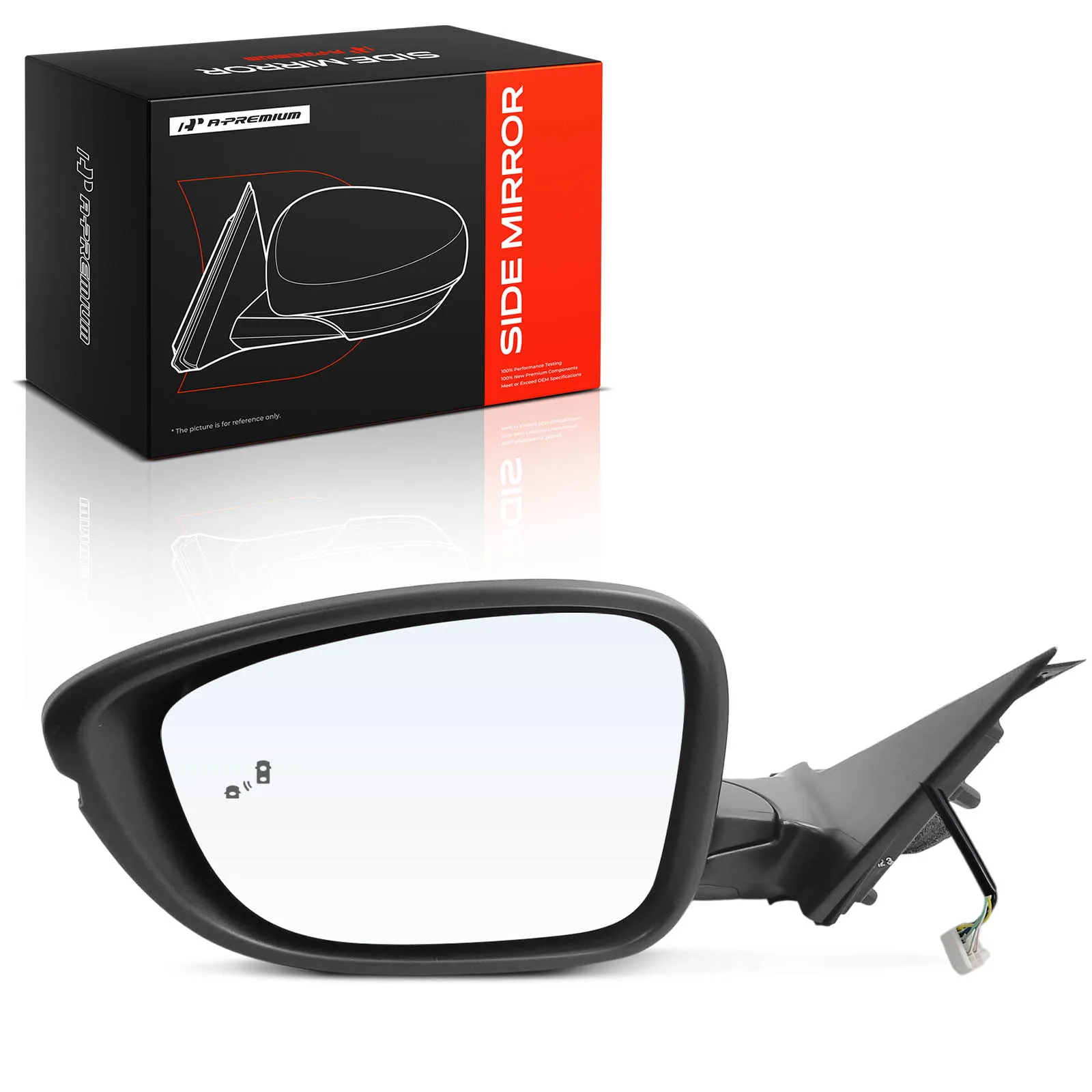 A-Premium Driver Side Power Door Mirror for Honda Accord 2023-2024 Manual Folding Blind Spot Detection Turn Signal Light Heated