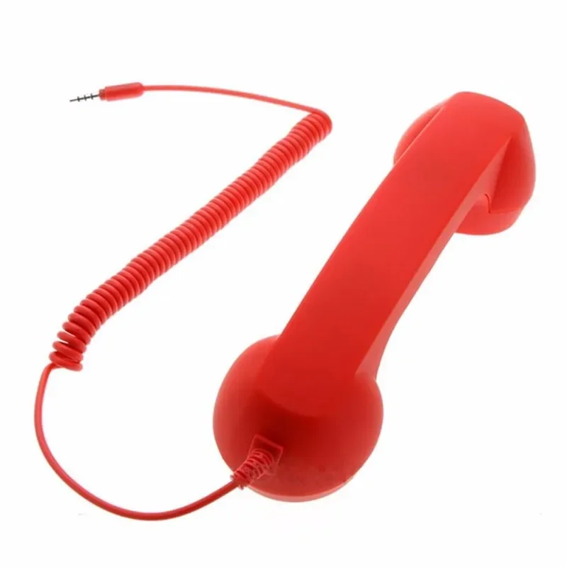 Nuevo estilo hermoso 3,5mm Mic Retro Phone Handset Receiver para iPhone Fancy Gift Phone Receiver