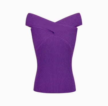 Bild 6: Frauen Herbst Und Winter Neue Einfarbig Schulter Drop Kreuz Neck Pullover Laterne Hülse Gestrickte Pullover