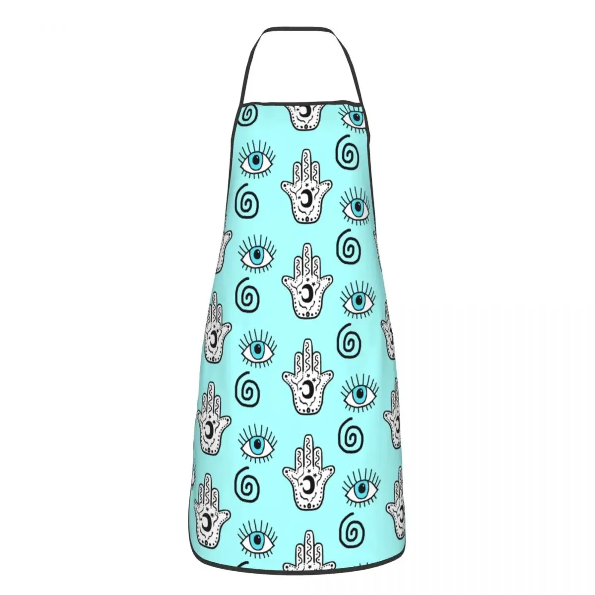 Unisex Evil Eye Hamsa Pattern Kitchen Chef Cooking Baking Apron Women Men Tablier Cuisine for Painting