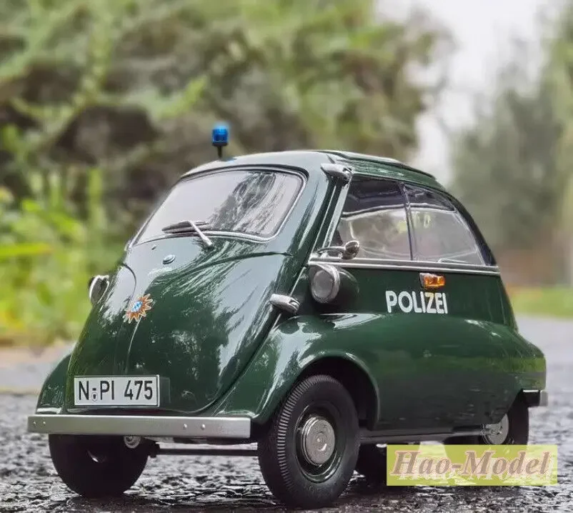 NZG 1:12 لـ Isetta 300 1958 سبيكة معدنية دييكاست نموذج سيارة لعب الأولاد هدايا عيد ميلاد هواية عرض مجموعة الحلي الأخضر