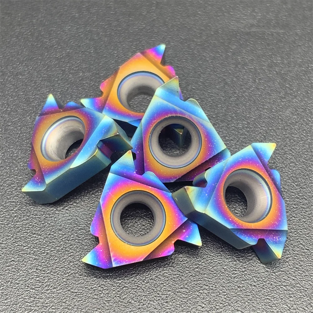 Imagem -03 - Azul Rosca de Metal Ferramenta Torneamento Mmt16er Ag60 Ly7010 Carboneto Cimentado Torno Lâmina Alta Qualidade Mmt16er Ag60 Nano