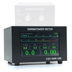 200W High Power Digital SWR Meter with 1.8-54Mhz Frequency Built-in 1000mAh Battery Auto Shut-off and Fine-Tuning Capabilities