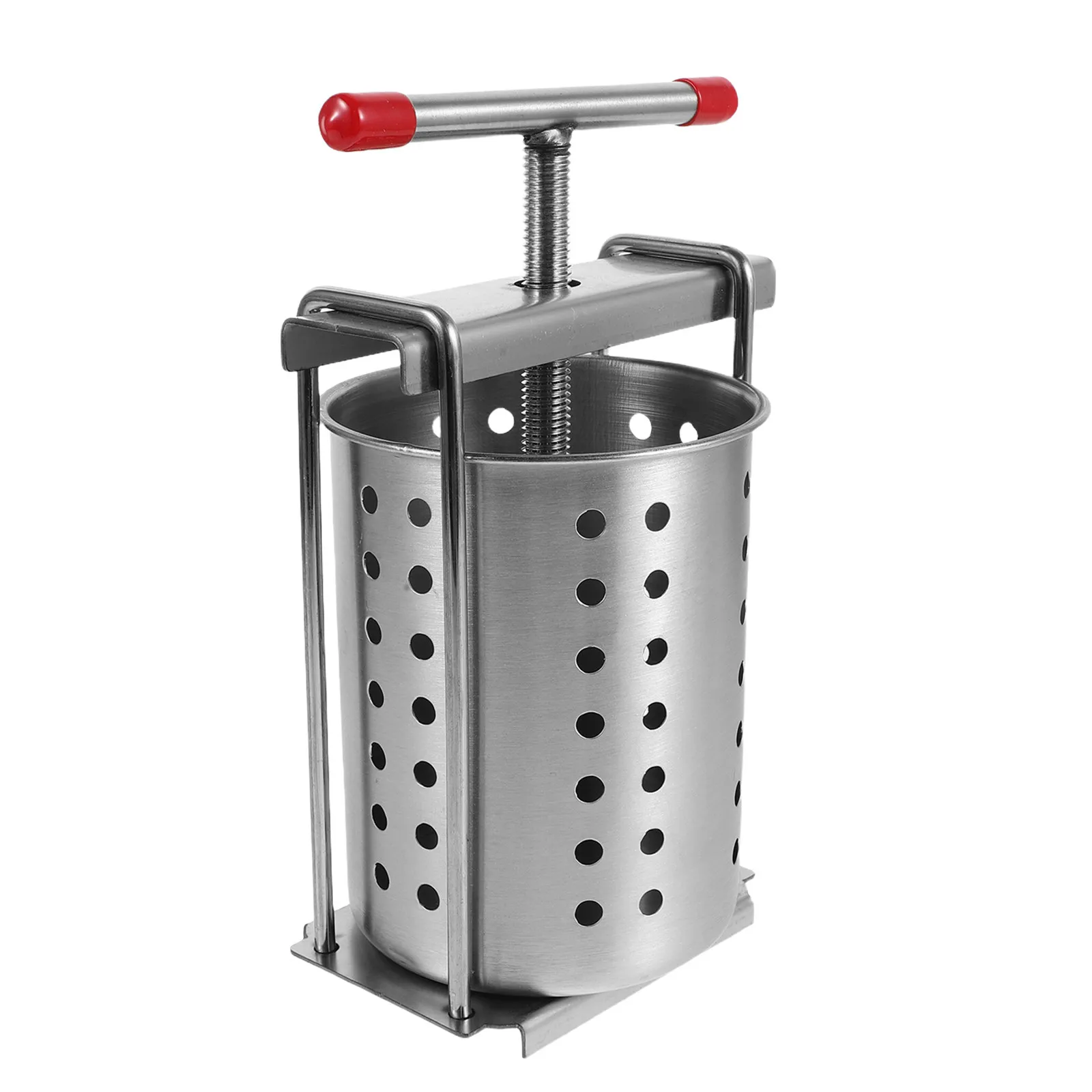 Manual Food Press Stainless Steel 1.2L Citrus Juicer Handheld Honey Wine Press Home Brewing Vegetable Dewatering Extractor