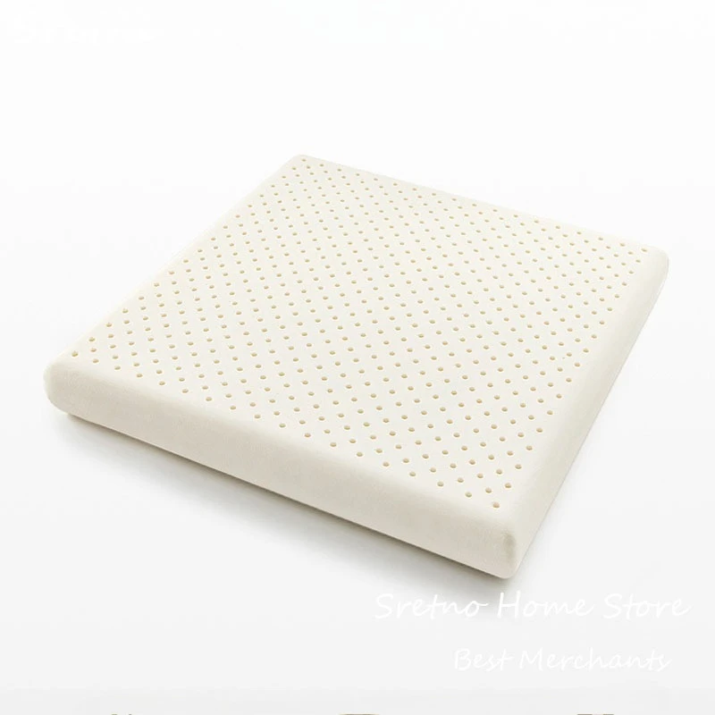 

SRETNO Natural Latex Office Chair Cushions Relieve Sore Buttocks Waist Cushion Napping Pillows Floor Cushion Car Seat Cushions