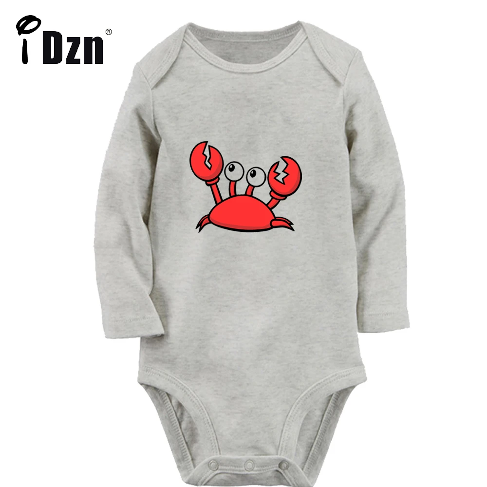 Hold Me Baby Boys Fun Animal Rompers Baby Girls Cute Little Crab Bodysuit Infant Long Sleeves Jumpsuit Newborn Soft Clothes image 3