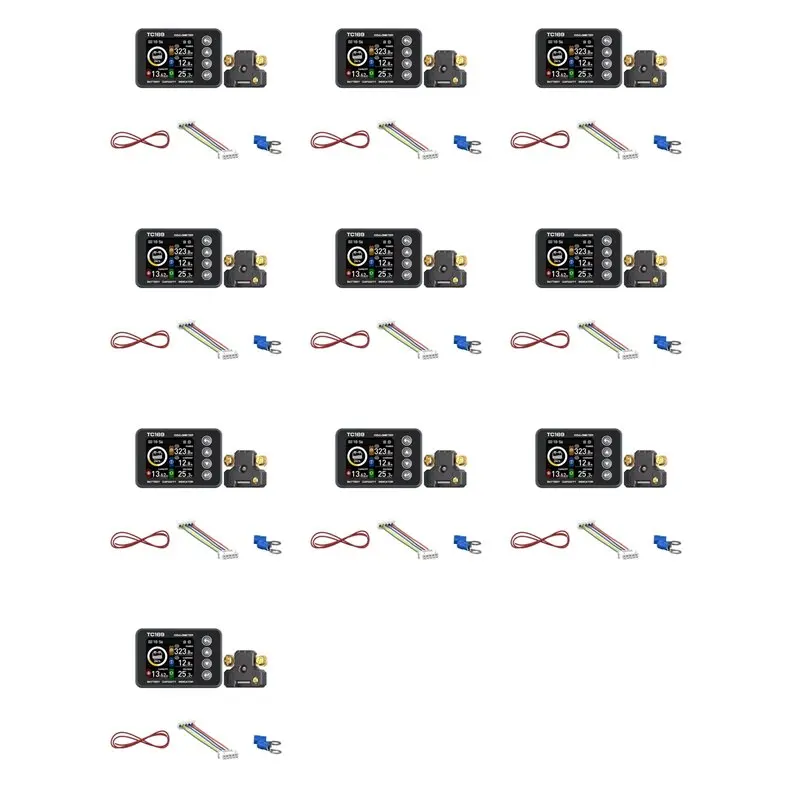 

【PHONE ACCESSORY】10X TC169 Color Screen Curon Electric Calcus Timphotospholtic Iron Clear Battery Power Display Table Bundle: CS