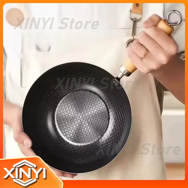 Mini Iron Pot Household Small Frying Pan for Induction Cooker Flat Bottomed One Person Eating Uncoated Small Frying Pan