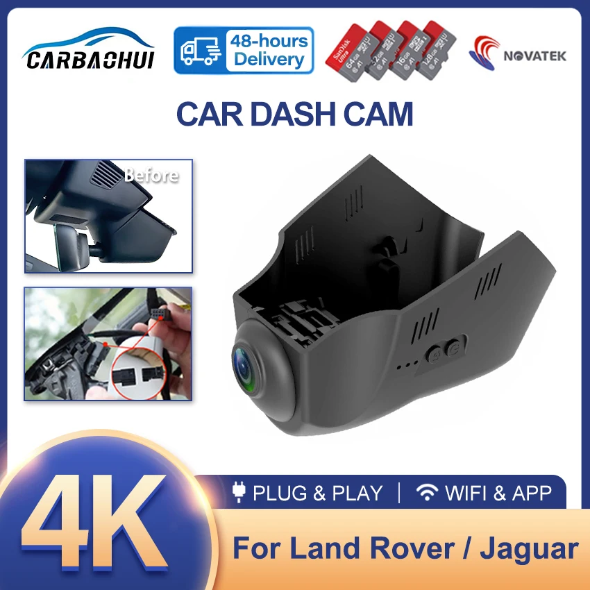 

4K Dash Cam for Land Rover Discovery Sport 2015-2019, For Jaguar XF XE 2016-2021,F-PACE 2016-2021, Easy Install Car DVR Camera