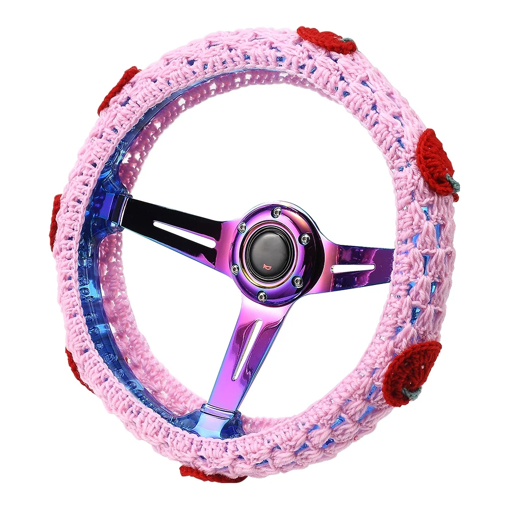 Crochet Steering Wheel Cover for Cars, Sweety Gift for Girl, Auto Steering Wheel Decoration Accessories Covers