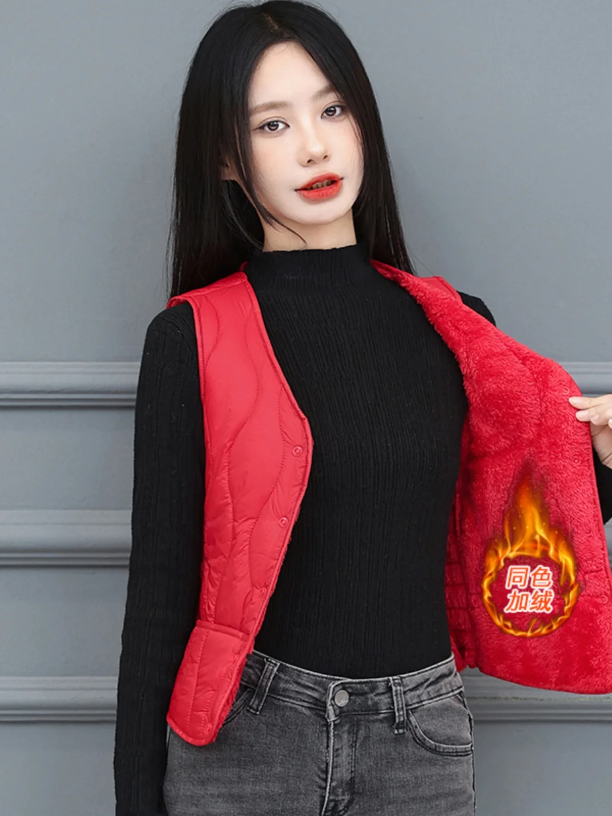 

Женский утепленный жилет Thiened из хлопка, приталенный, в корейском стиле, для осени и зимы, теплый, без рукавов