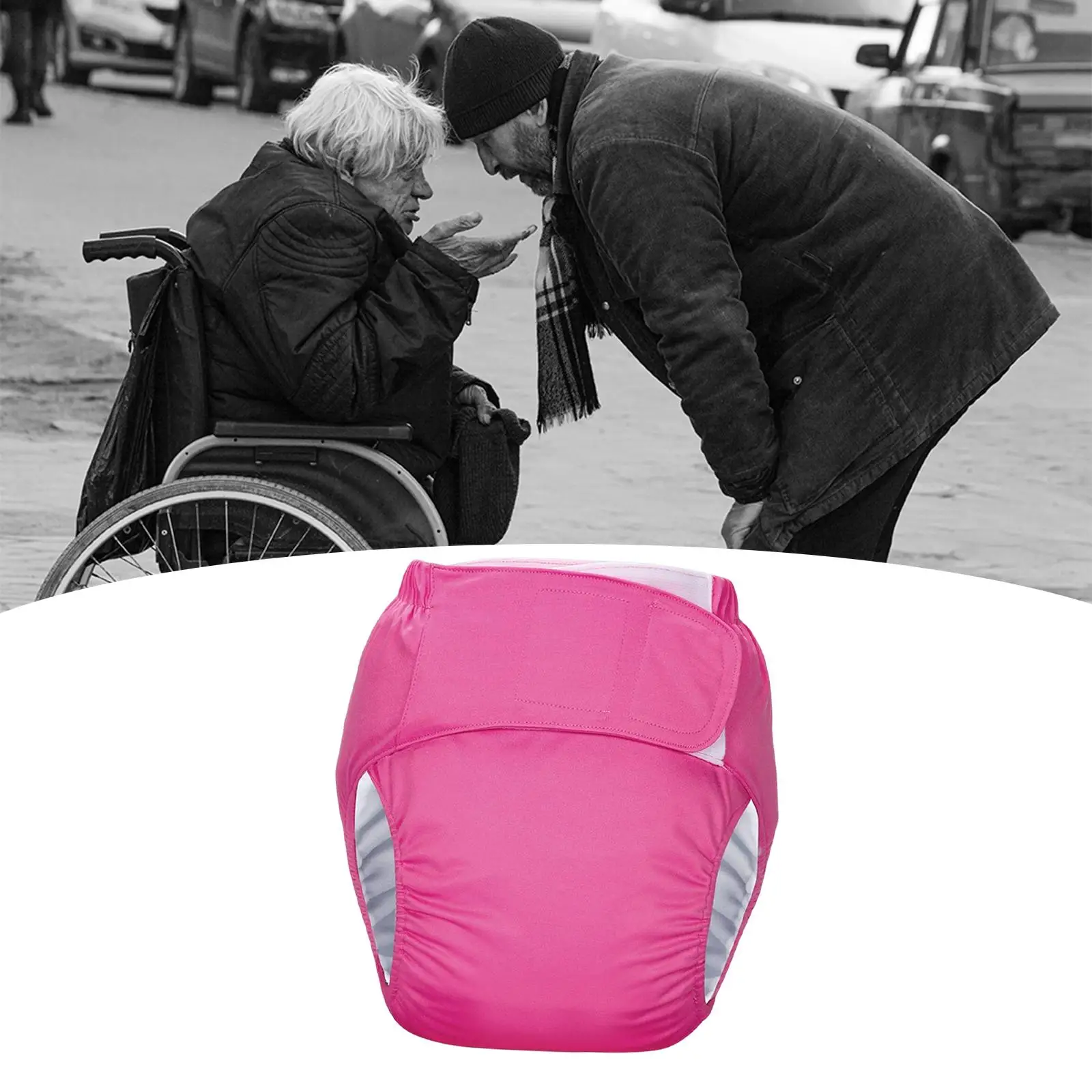 Pañal de tela para adultos, impermeable, reutilizable, sin fugas, ajustable, lavable para hombres y mujeres