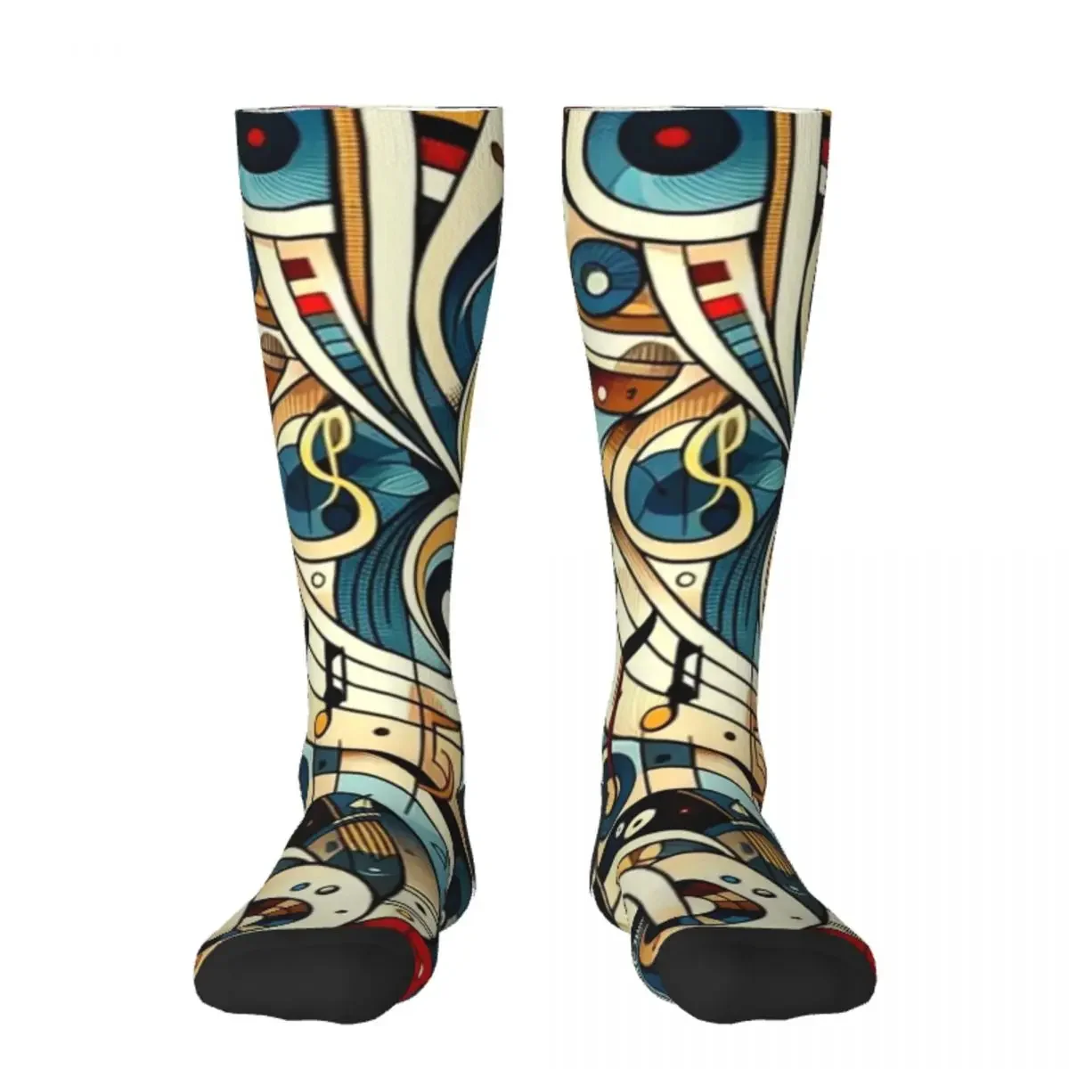 

Symphony in Swirls: A Musical Note Journey Socks Men's Non-slip Socks For Man Women's