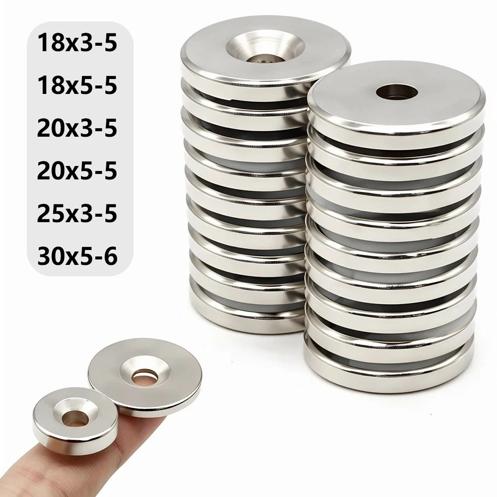 

Super Powerful Round Magnet with holes Neodymium Magnet NdfeB N35 Strong Permanent Magnetic imanes Refrigerator DIY