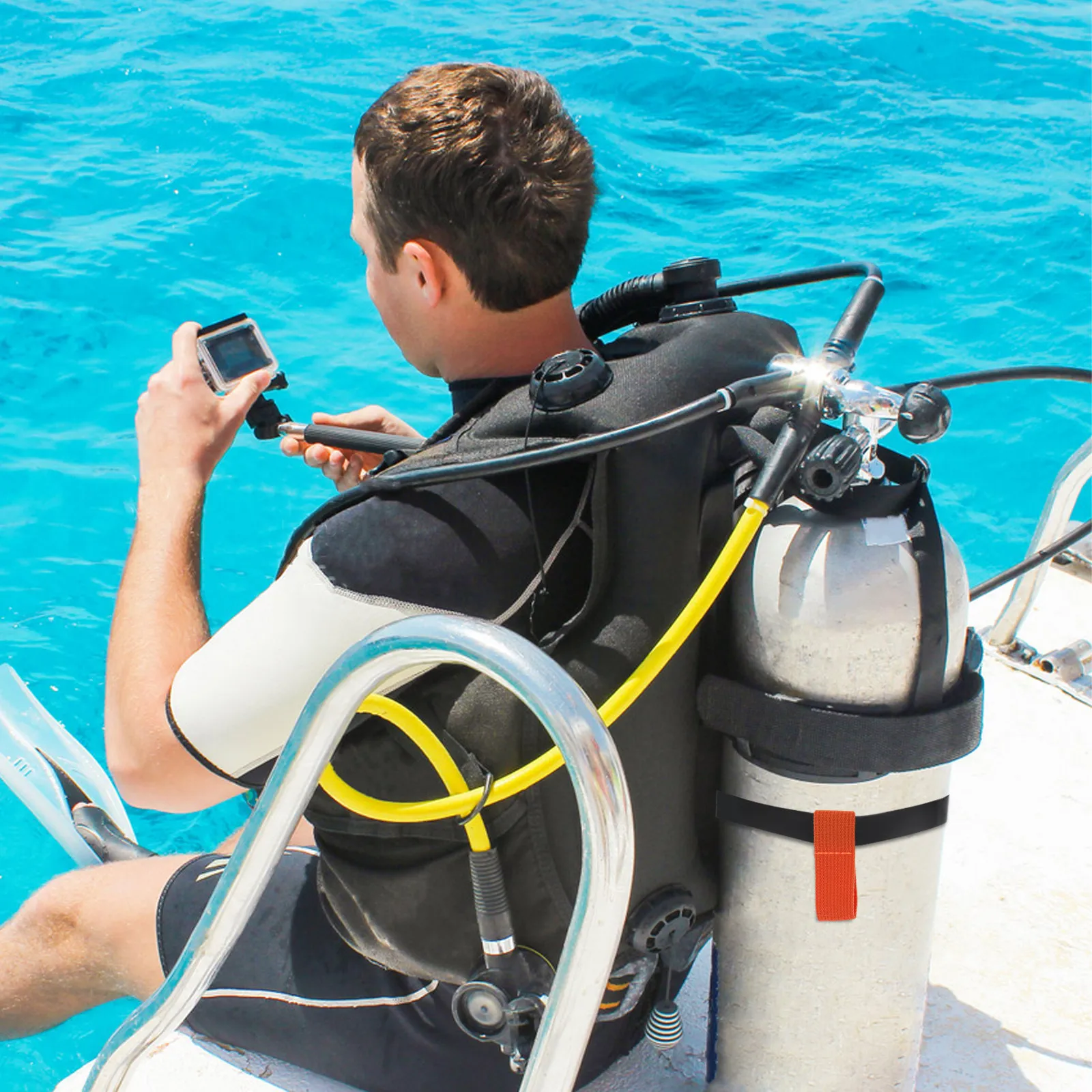 

Регулируемый держатель для акваланга 6 л, эластичный ремень для крепления баллона для дайвинга, ремень-фиксатор для подводного снаряжения