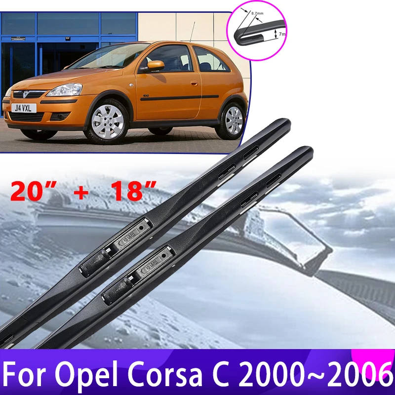 Car Wiper Blade Window Brushe for Vauxhall Opel Corsa C 2000~2006 2005 2004 Front Clean Windscreen Windshield Accesories Sticker