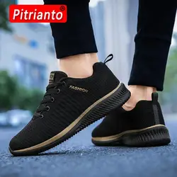 Zapatillas de deporte negras para hombre, zapatos deportivos de malla transpirable, ultraligeros, talla 48, novedad