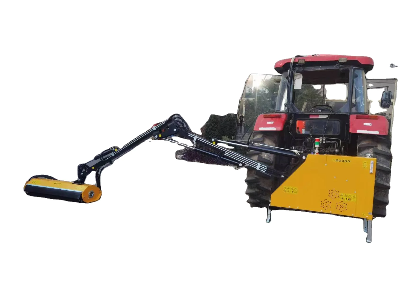 Cortasetos/desbrozadora de árbol montada en Tractor hidráulico, herramienta de jardín multifunción