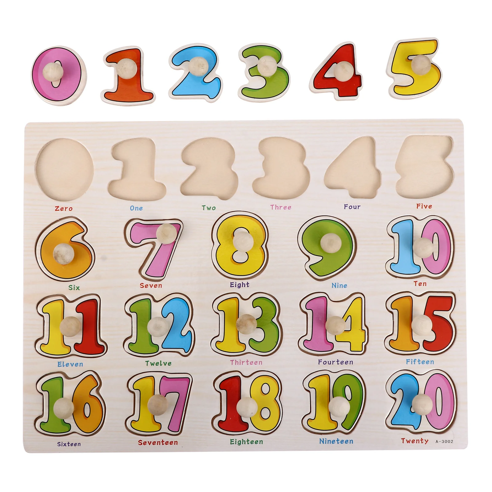 1 set 1 Set Wooden Jigsaw Number Learning Educational Children Wood Plaything Early Development Game Child Jigsaw