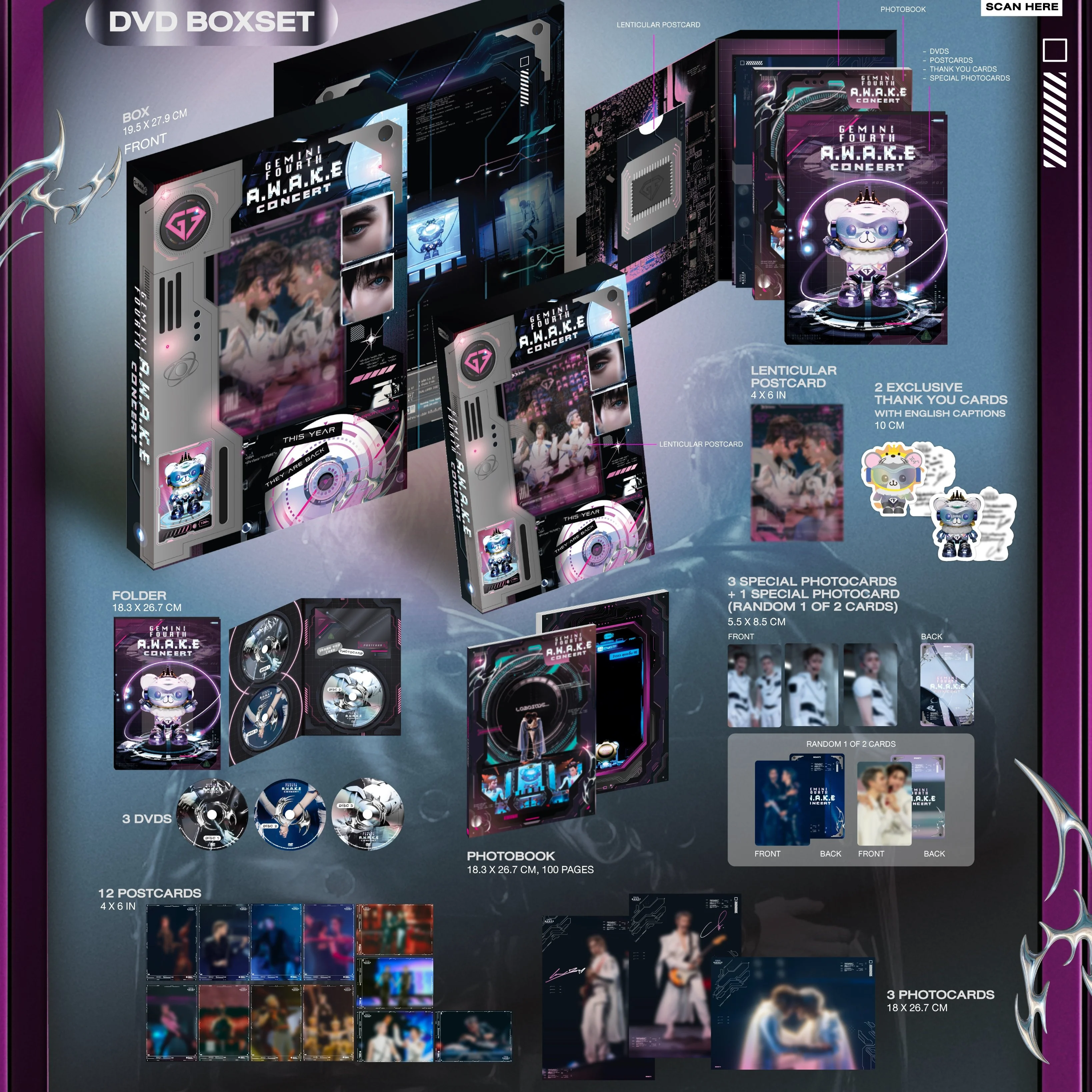 Pre-sale Official Gmmtv Thai TV My School President Thai Star Geminifourth Look Khun Noo DVD Box Set Photobook