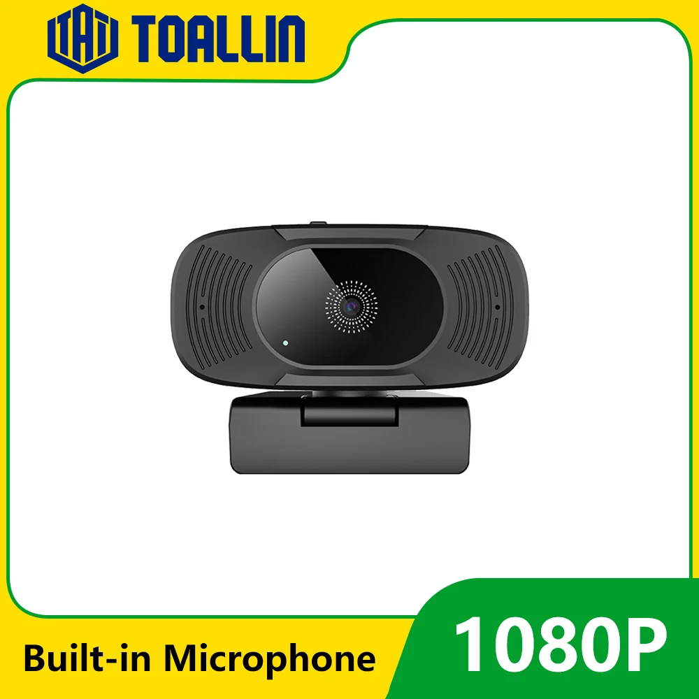 TOALLIN 1080P HD Webcam PC Camera mini, with Noise Reducation Microphone Computer Web Camera for Video Conferencing Streaming