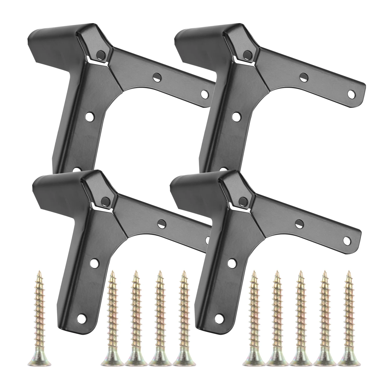 

4pcs Strength Refined Iron Furniture Cabinet Leg Legs for Sofa Bed Cabinet Tea Table Levelers Black Color Durable
